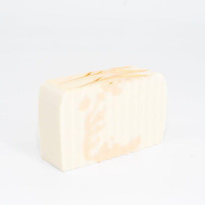 Bar of Oatmeal Honey Shea Butter Soap on side